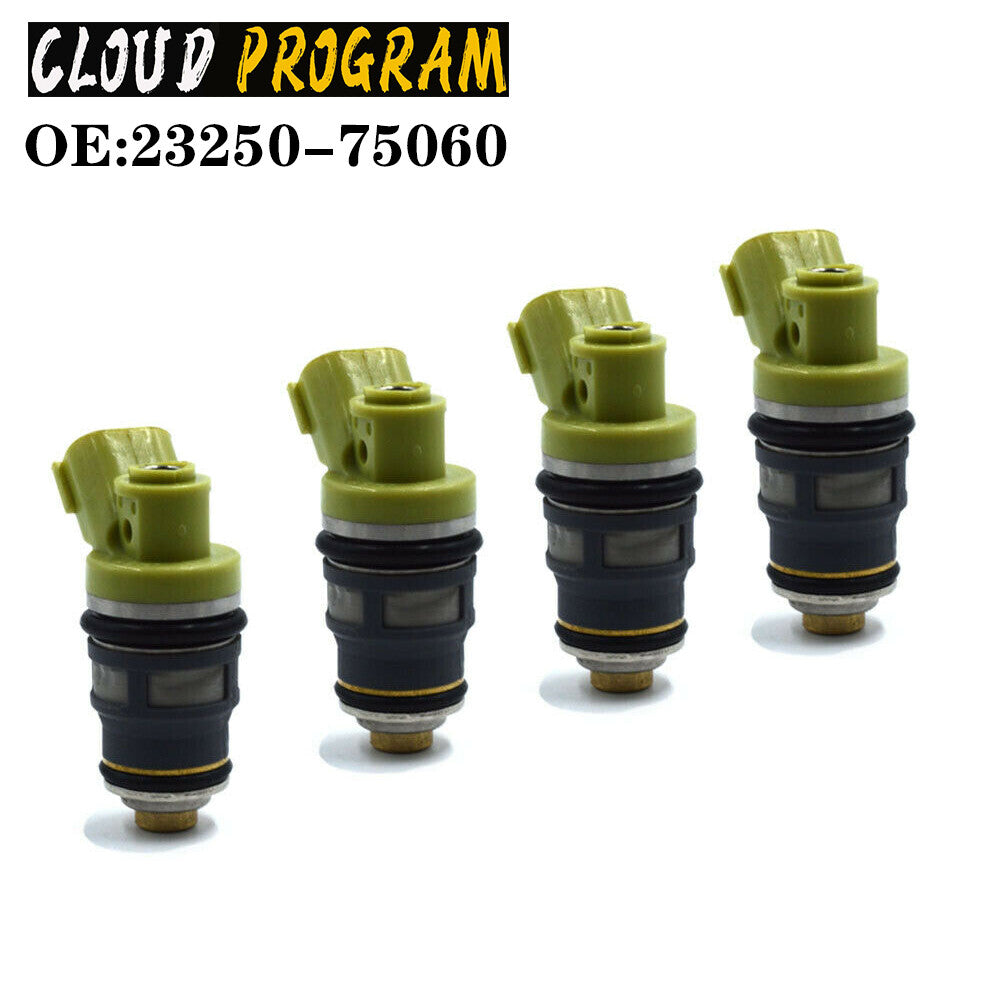 4-pack fuel injectors 23250-75060, suitable for Toyota Hiace pickups, 4Runner 2.4L, 3.0L...