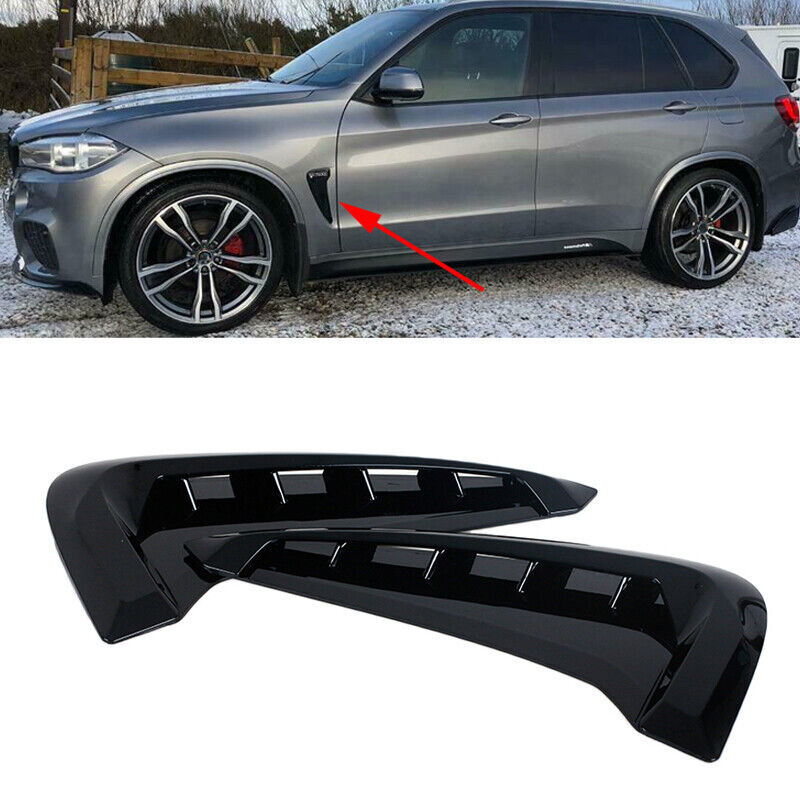 2PC for BMW X5 F15 2014-2017 Side Wing Air Flow Fender Intake Vent Cover Trim
