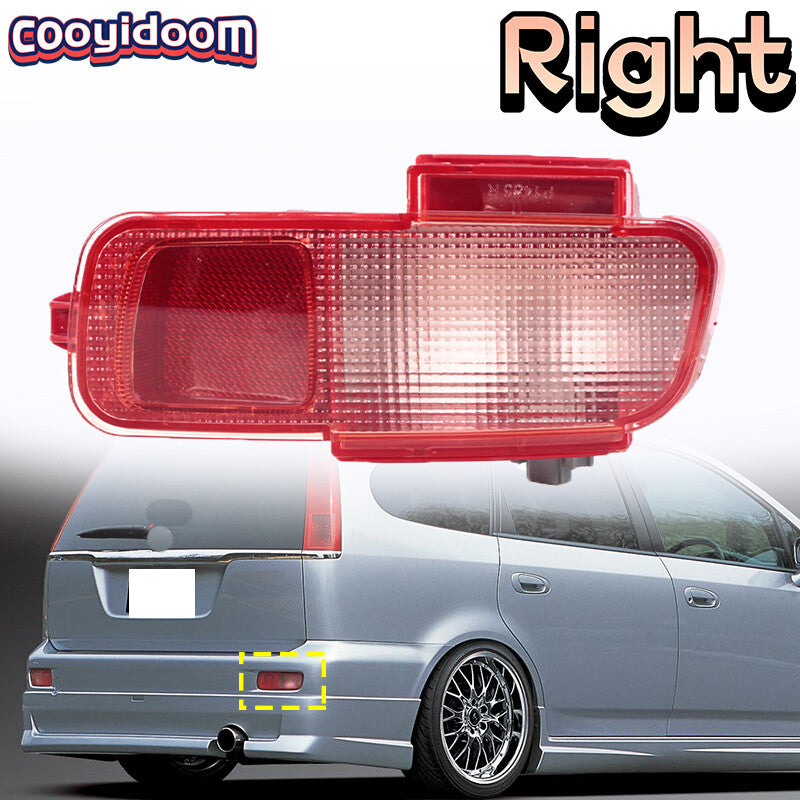 Right Rear Fog Lights for Honda Stream RN1 RN3 2001-2003 Rear Bumper Reflectors