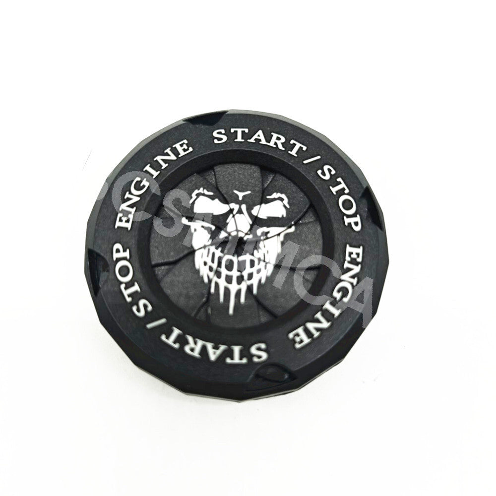 Engine Start Stop Push Button Cover Trim Accessories Skull Head Car Automotive
