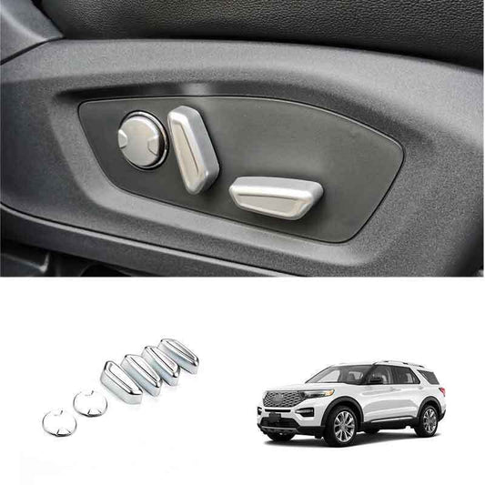 for Ford Explorer 2020-2022 Matt Silver ABS for Seat Adjust Handle Button Cover Trim