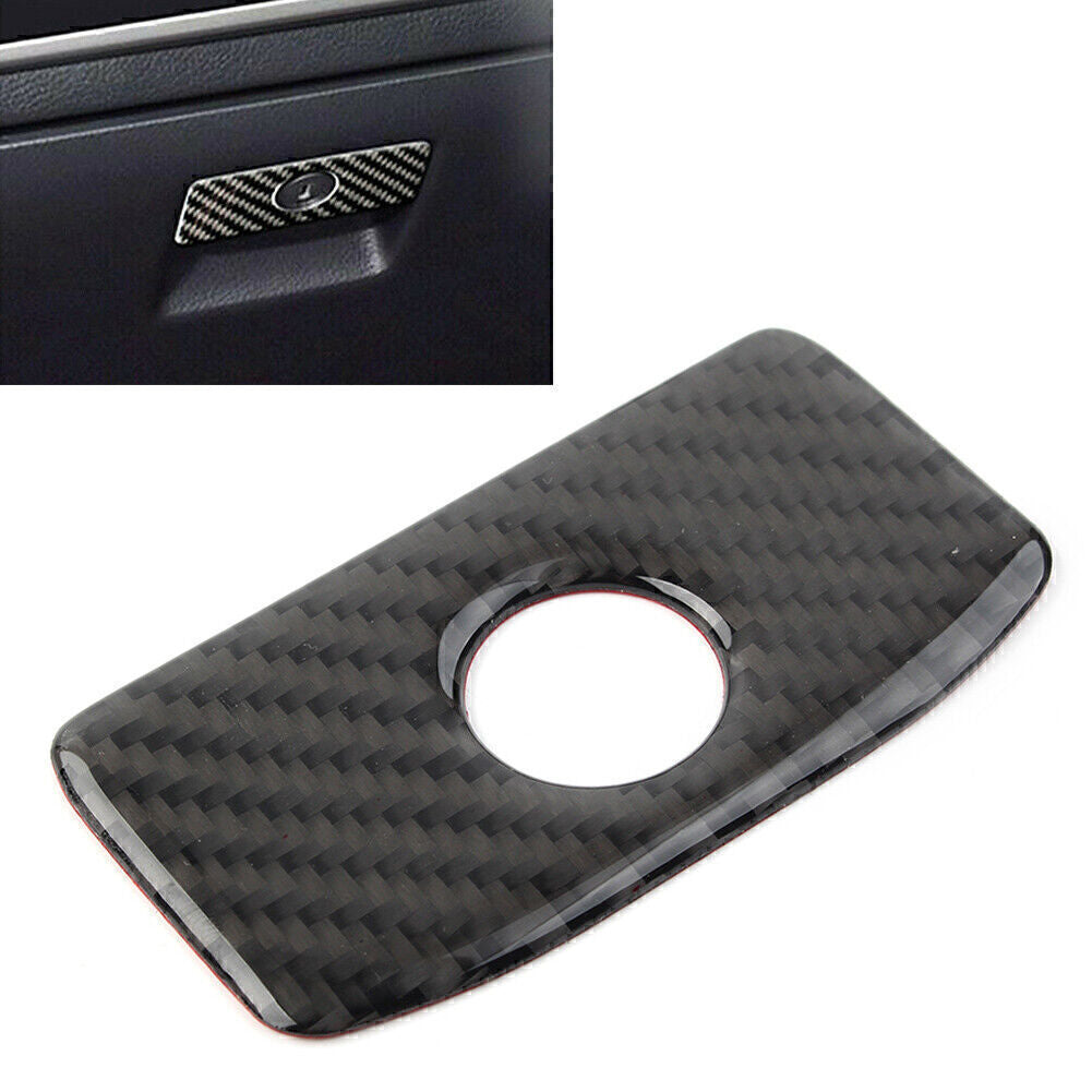 Carbon Fiber Copilot Storage Box Handle Trim Cover for Subaru Forester 2013-2018