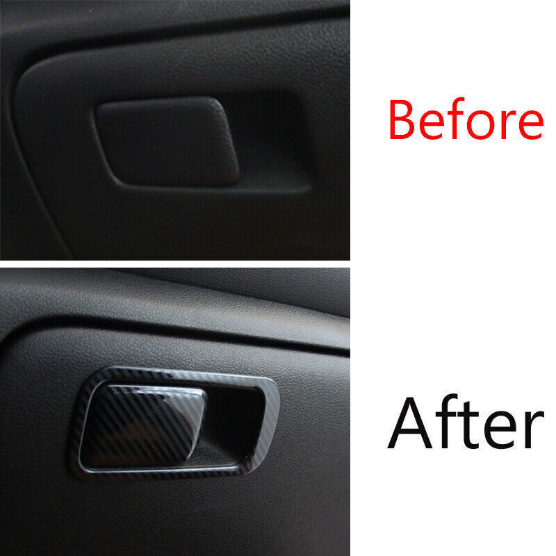 for Co -Pilot Storage Box Handle Sticker for Kia K3 Forte 2019-22 Steel Carbon Fiber