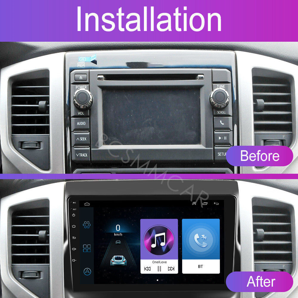 9'' Android Car Stereo For CarPlay GPS Navi 4G Fit For 2005-2013 for Toyota Tacoma