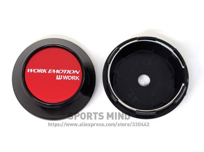4x69mm Working Emotional Red Black Badge Hub Cap Edge Cap Decal Badge