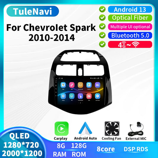 for Chevrolet Spark Beat Matiz Creative Android CarPlay Car Radio GPS Screen 4G