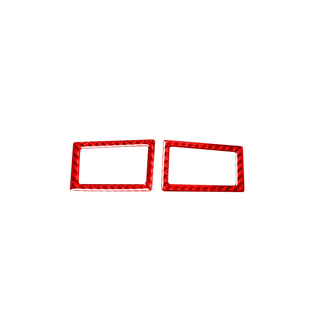 2¡Á Red Carbon Fiber Dashboard Air Vent Outlet Cover For T@yota for Corolla 2014-2018