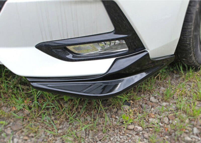 Black Front Bumper Lip Spoiler Aprons Trim 2X for Nissan Sentra Sylphy 2020-2022