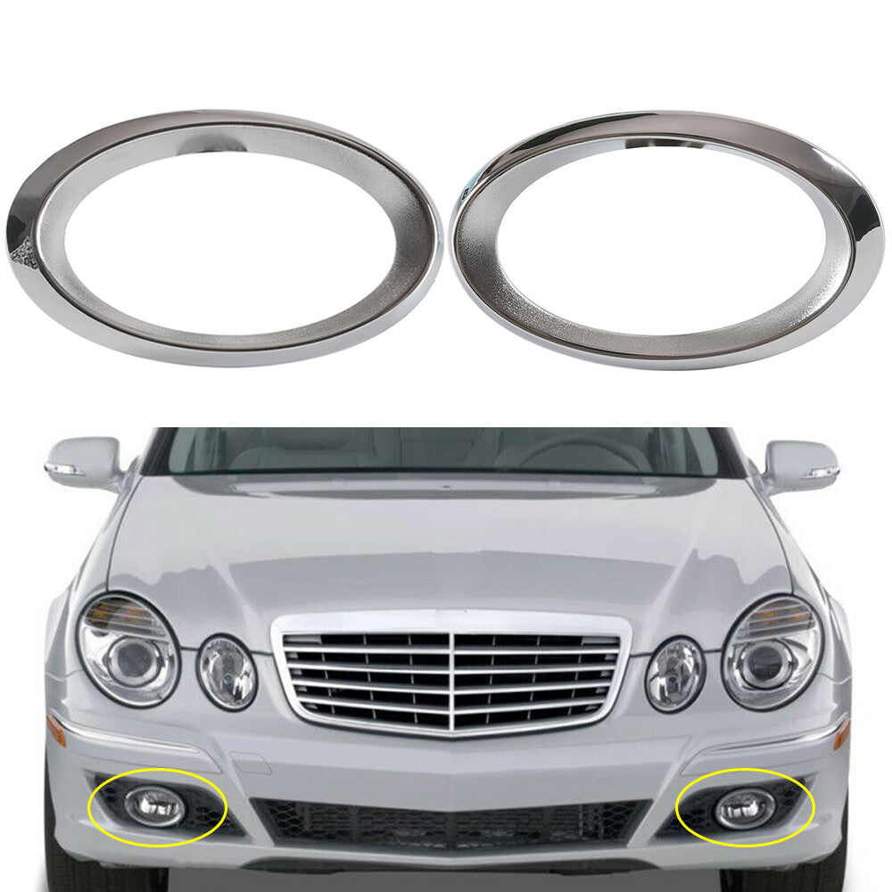 Fog Light Cover Trim Bezel Fit for Benz E-CLASS W211 S211 W211 Front L+R Bumper