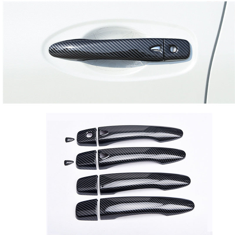 Fit for Nissan Kicks 2017-2020 Carbon fiber Style Side Door Handle Cover Trim