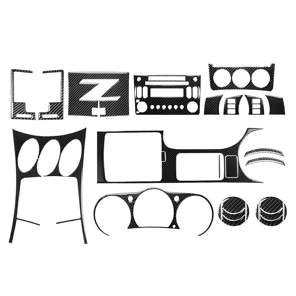 27-piece set of carbon fiber interior trim covers for Nissan 350z (2003-2009)