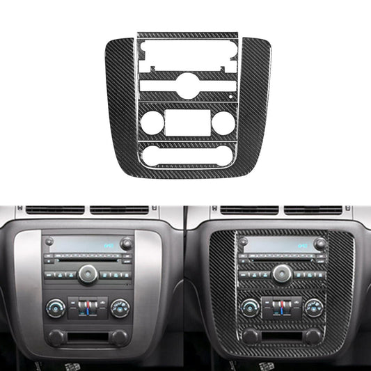Carbon Fiber Manual Climate Control Trim For Silverado/tahoe/ for sierra 2007-2014 B