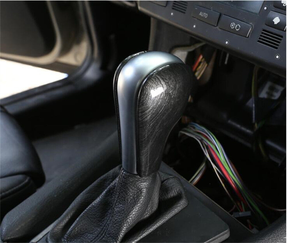 Black Wood ABS Gear Shift Knob Trim for BMW 5 Series 96-07 X3 2006-10 X5 2004-06
