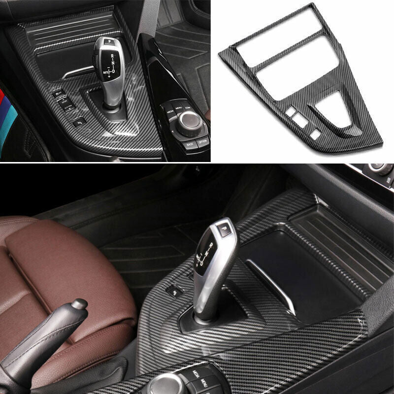 for BMW 3 4 Series GT 14-2018 Carbon Fiber Middle Console Gear Shift Panel Trim