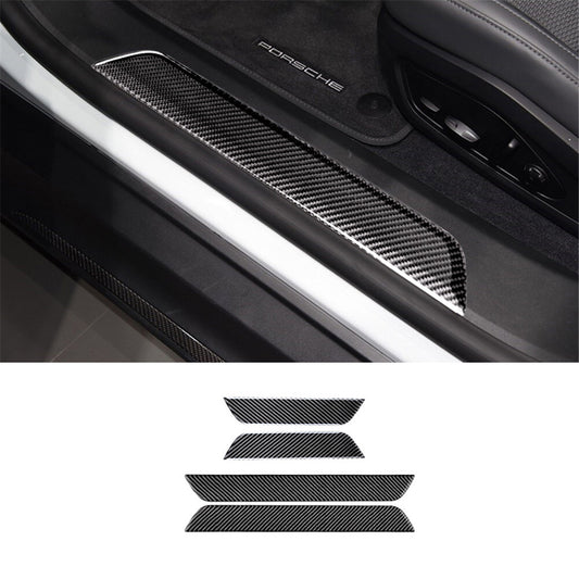 4 x carbon fiber door sill trim for Porsche Taycan 2019-2022