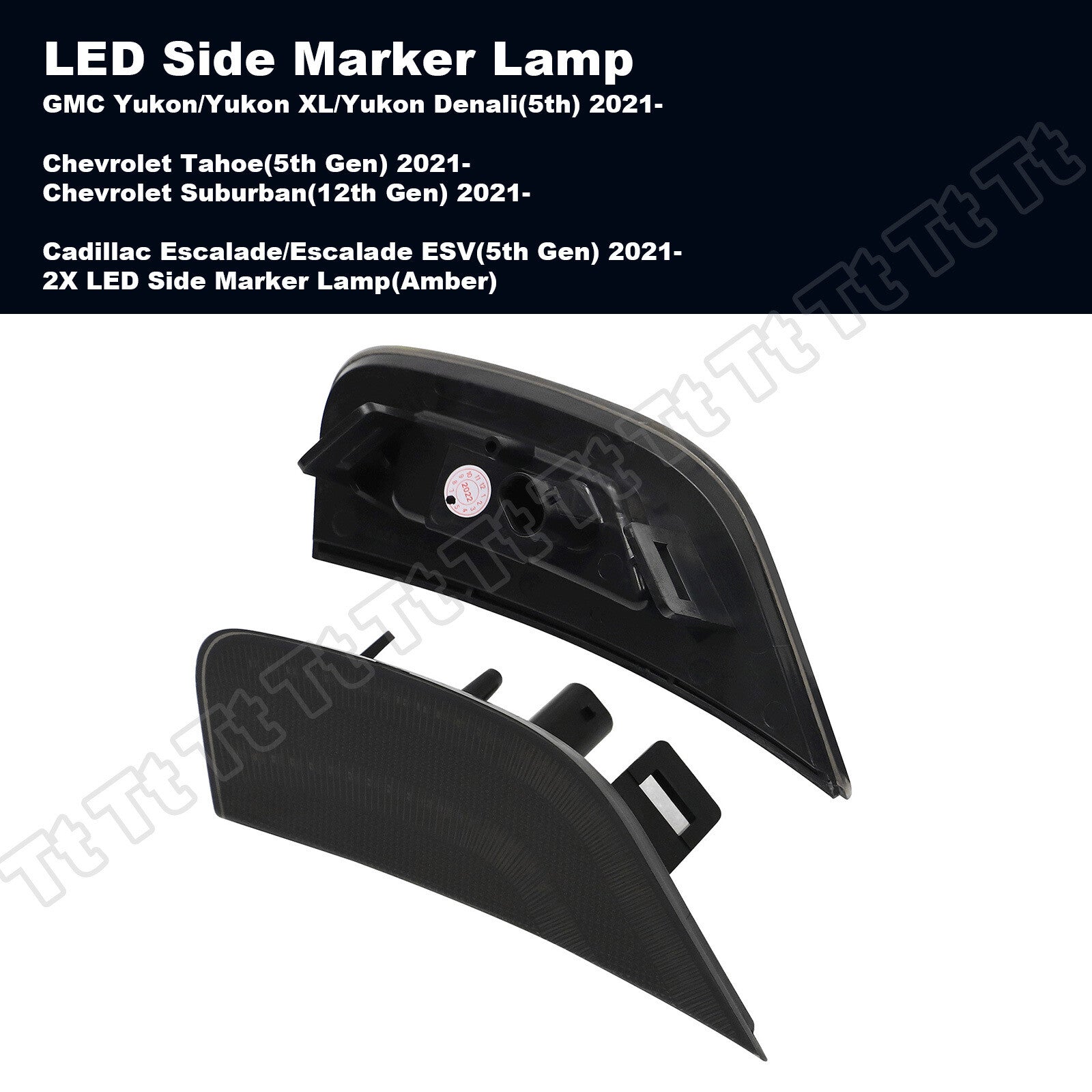 Applicable to 2021-2023 for Cadillac for Escalade for Chevrolet Suburban for GMC for Yukon Front Side Marker Lights