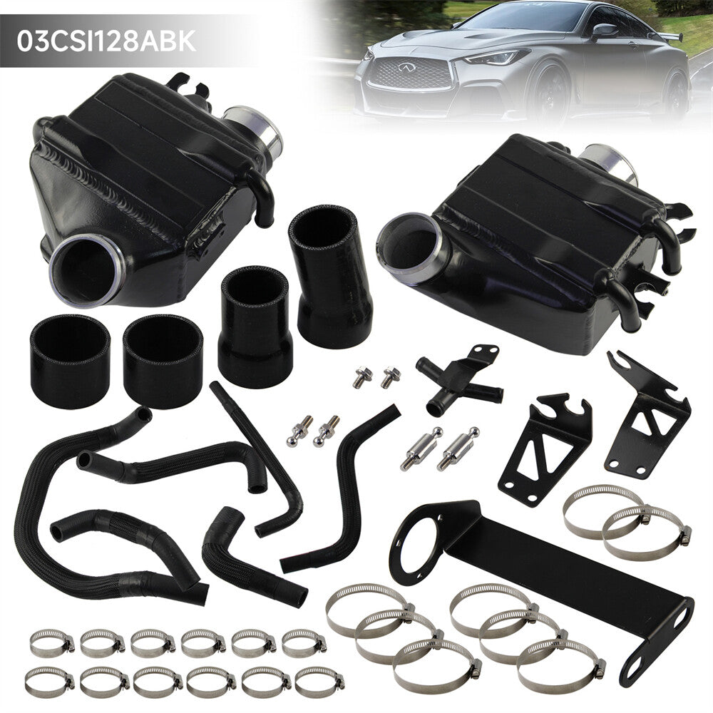 Performance Air-To-Water Intercoolers for Infiniti Q50/Q60 V6 3.0T 2016+ Black