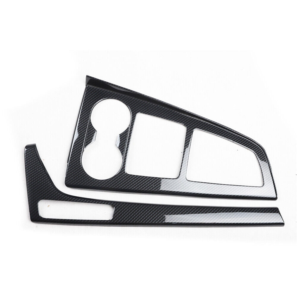 Car Console Gear Shift Frame Cover Trim Fit for Audi A5 2017-2019 Carbon Fiber