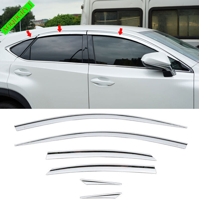 for Lexus NX300h 200t 2015-21 silver Window Visors Sun Rain Guard Vent Deflector