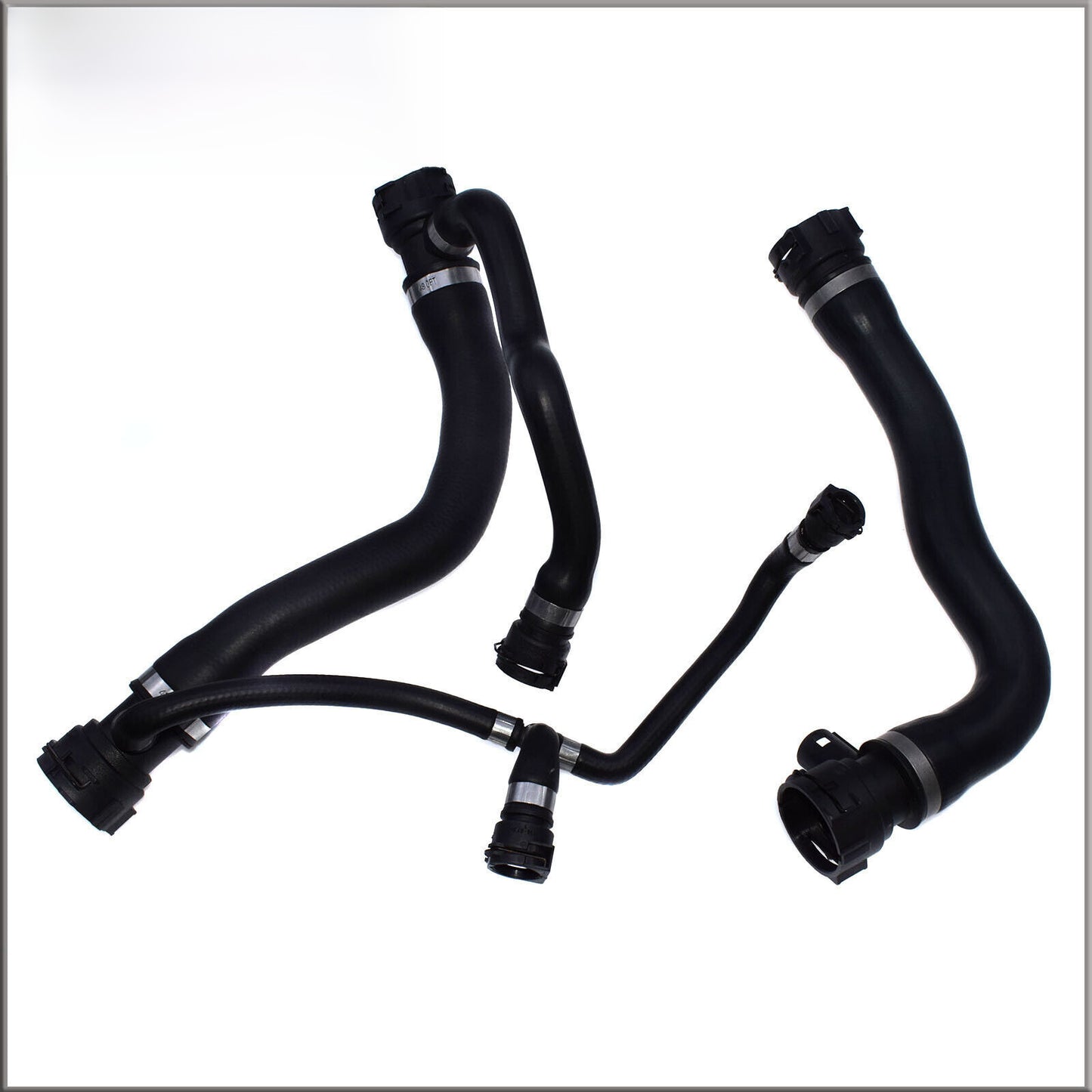 for BMW 745i 745Li 17127508010 17127508011 2x Upper Lower Radiator Coolant Hose