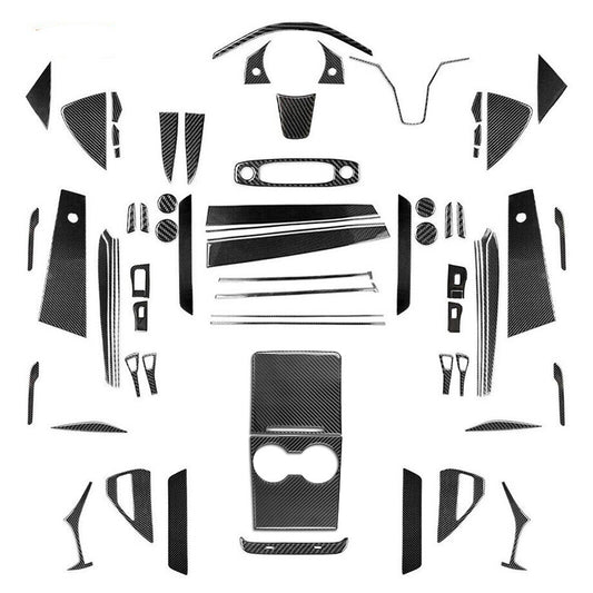 Carbon Fiber Full Set Decor Kit Cover Trim for Tesla for Model Y 3 2017-2022 Type B