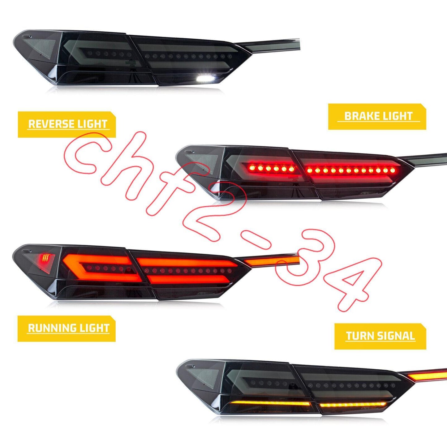 LED Tail Lights Trunk Lamps for Toyota for Camry 2018-2023 Animation Rear Lamps