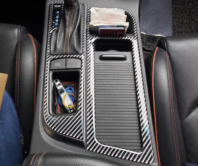 Carbon Fiber Real Console Gear Shift Frame Cover Trim for Hyundai Sonata 2015-17