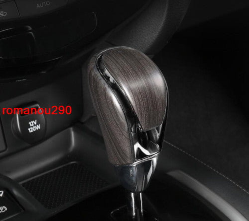 for Nissan Rogue 17-20 ABS Wood Grain Look Inner Gear Shift Knob Head Cover Trim