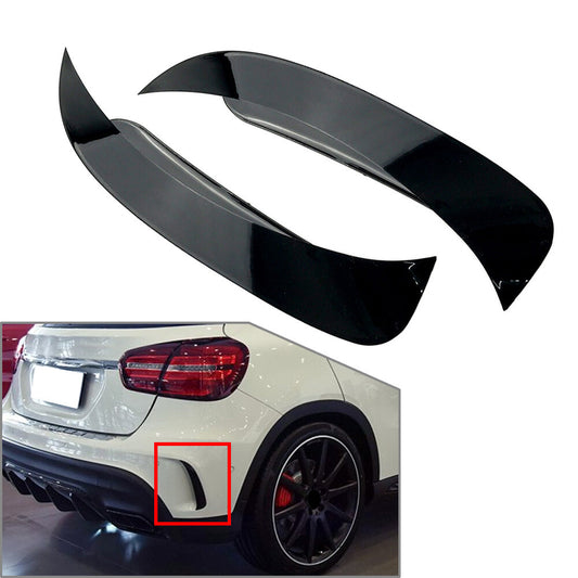 Rear Bumper Splitter Canard Air Vent Trim Fit for Benz GLA Class X156 2013-2020 Pair