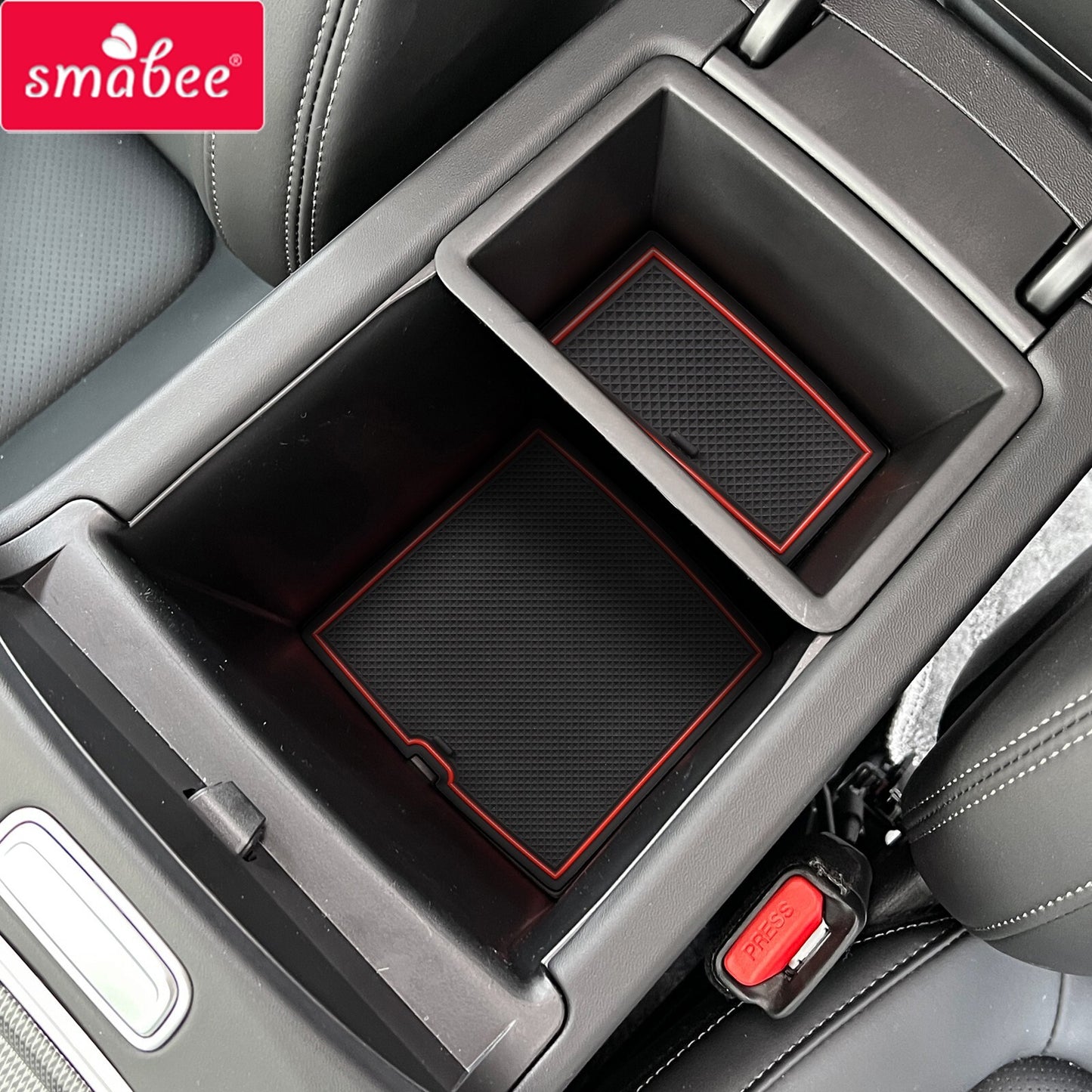 Non-Slip Gate Slot Pad for Hyundai SantaFe 2023 2024 Cup Mat Car Accessories RED