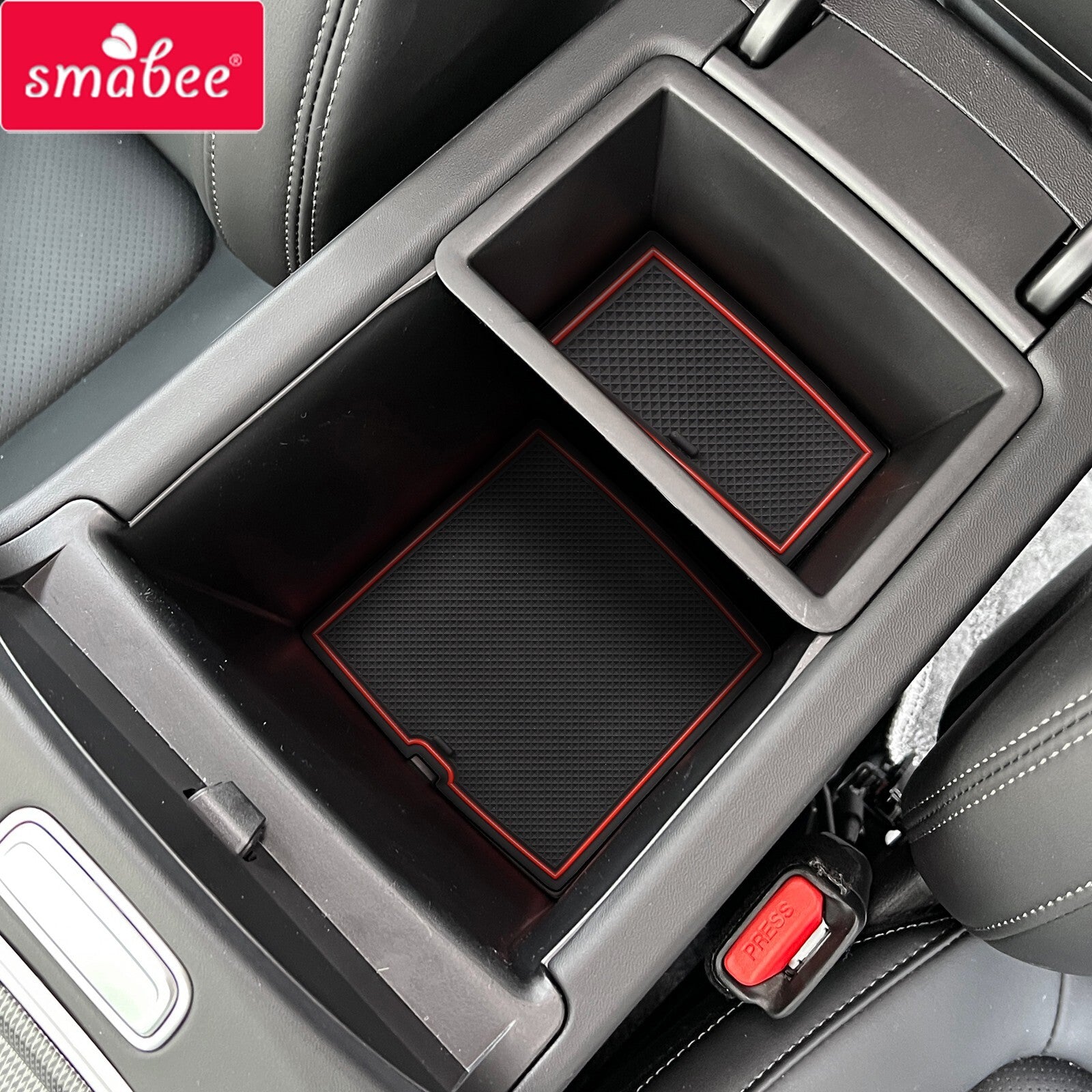 Non-Slip Gate Slot Pad for Hyundai SantaFe 2023 2024 Cup Mat Car Accessories RED