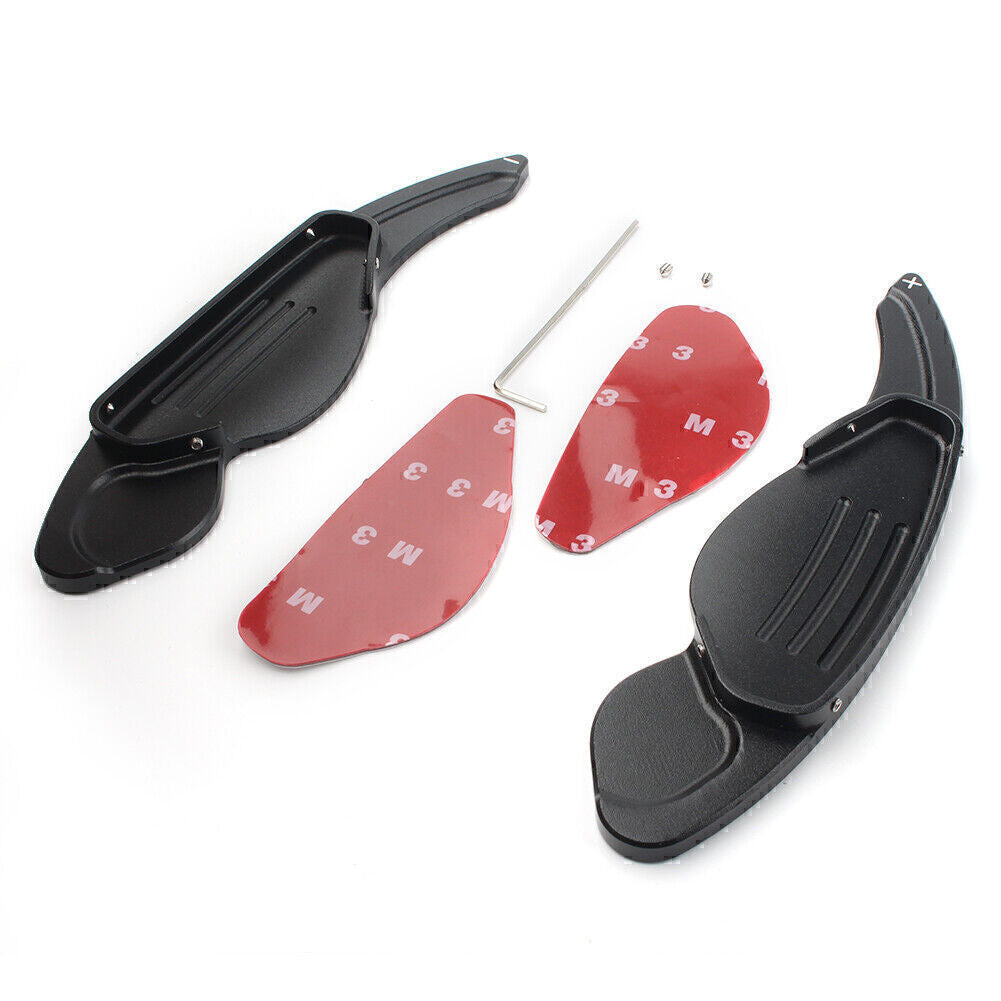 2x Steering Wheel Shift Paddle Extension Shifter Fit for Land Rover for Jaguar Black