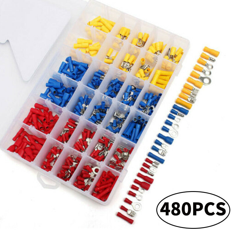 480P Car Electrical Wire Assorted Crimp Spade nsulated Cable Connector Terminal