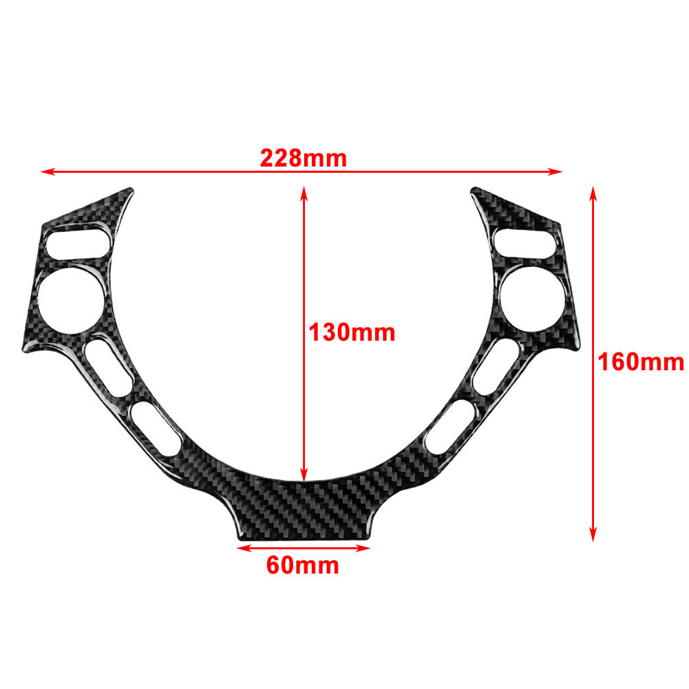 Steering Wheel Button Frame Cover Trim Fit for Nissan GTR R35 2008-2016 Carbon Black