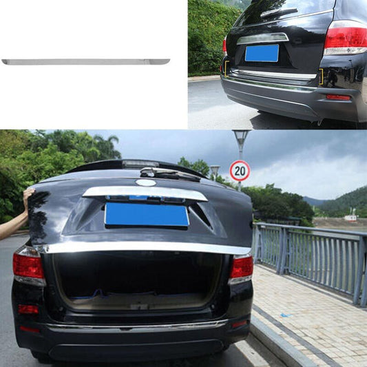 Steel Chrome Rear Door Trunk Lid Tailgate Strip for Toyota Highlander 2008-2013