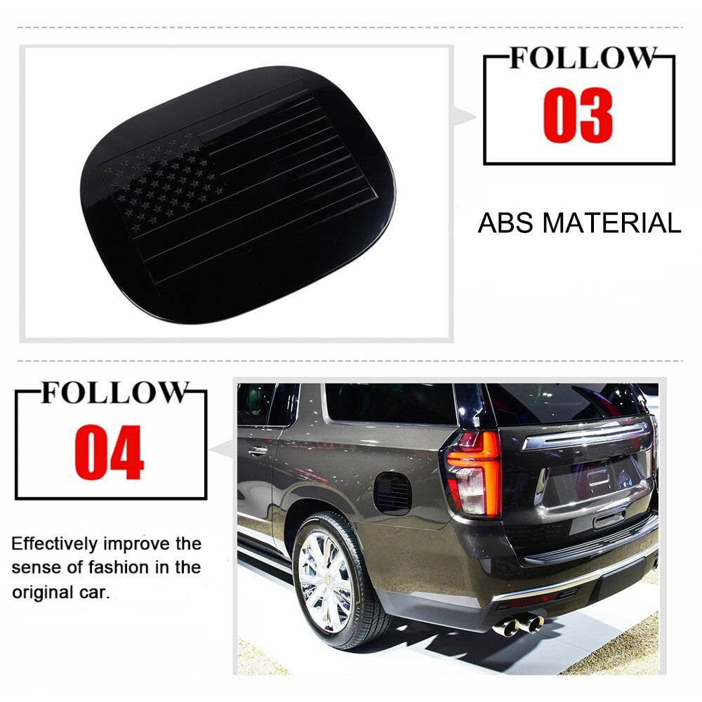 Black ABS Oil Fuel Tank Cap Cover Trim for Chevrolet Suburban Tahoe for GMC - for YUKON