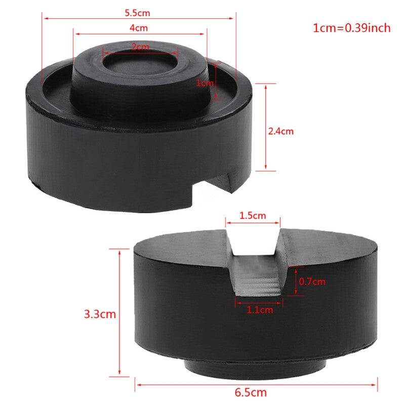 Car Lift Jack Stand Rubber Pad Black Slotted Floor Jack Pad Frame Rail Adapter