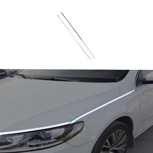 BothSide Strip Trim 2012-2016 2017 Engine Hood for Volkswagen CC Silver Titanium
