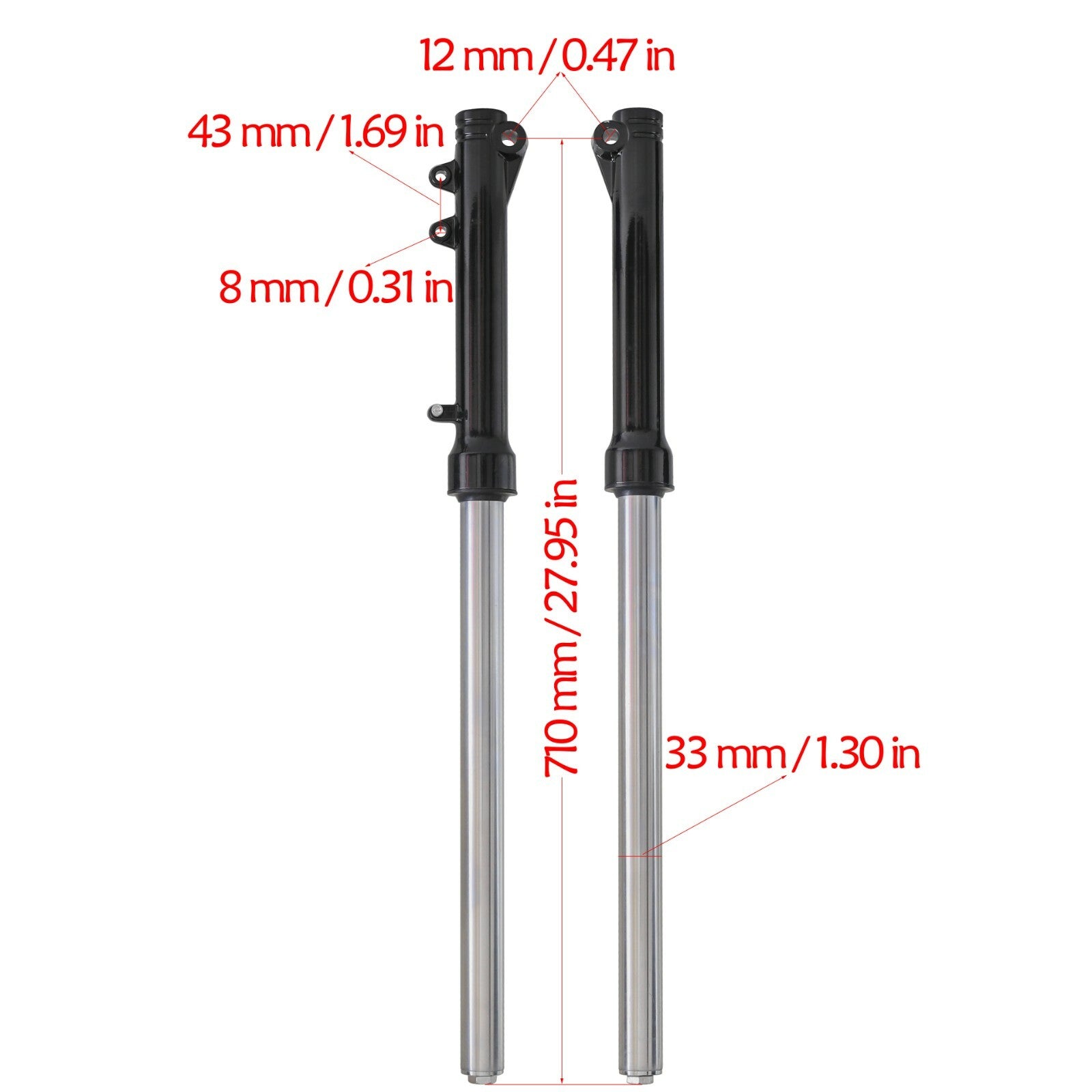 Front fork suspension triple clamp brake suitable for Dirt Pit bicycles SSR 110, 125cc, 150cc CRF70
