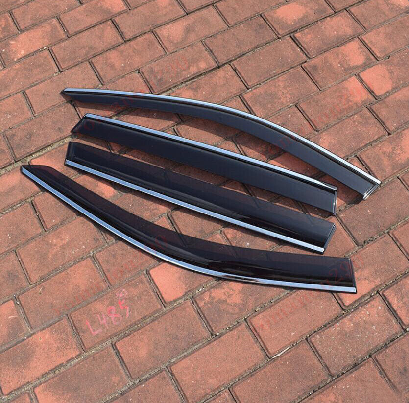 for Toyota RAV4 2019-2024 smoke Window Visors Sun Rain Guard Deflector W/Chrome