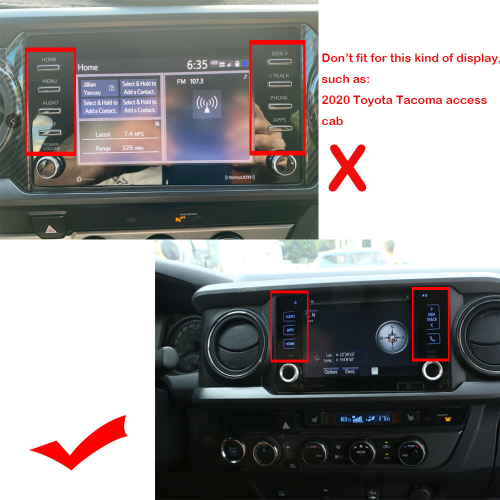 4-Piece Red Interior Air Vent Outlet Ring Trim for Toyota Tacoma 2016-2022 USA