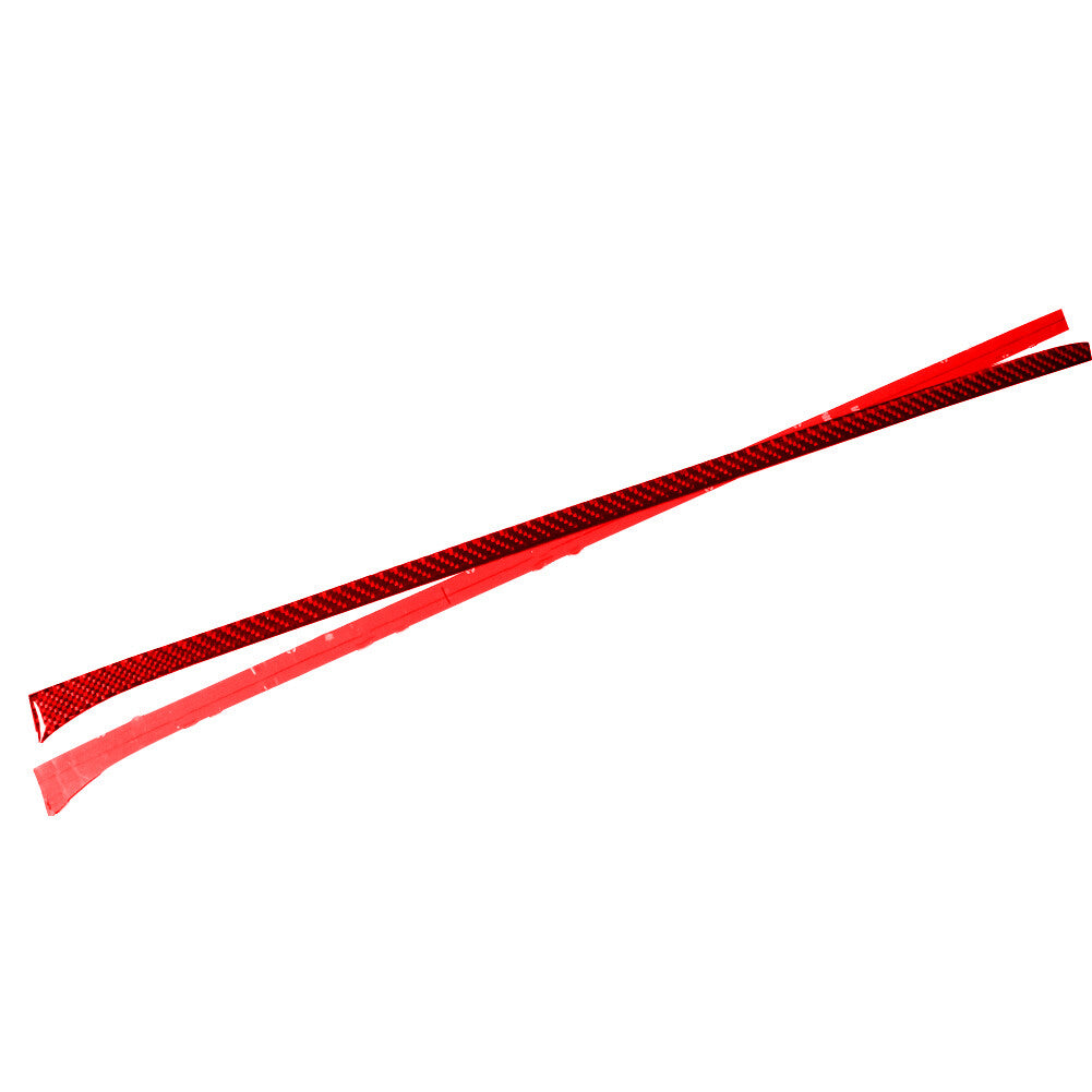 2Pcs Red Carbon Fiber Front Door Strip Trim Cover for Subaru Forester 2005-2008