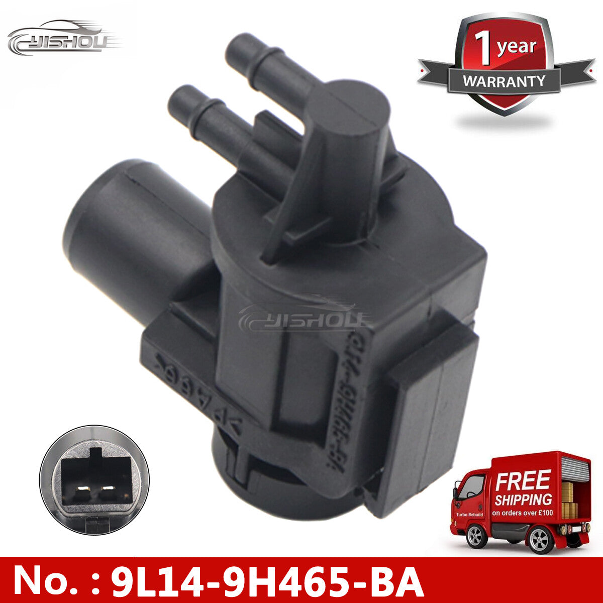 One-piece 9L14-9H465-BA vacuum solenoid valve suitable for Ford F-150 for Lincoln 9L149H46BA