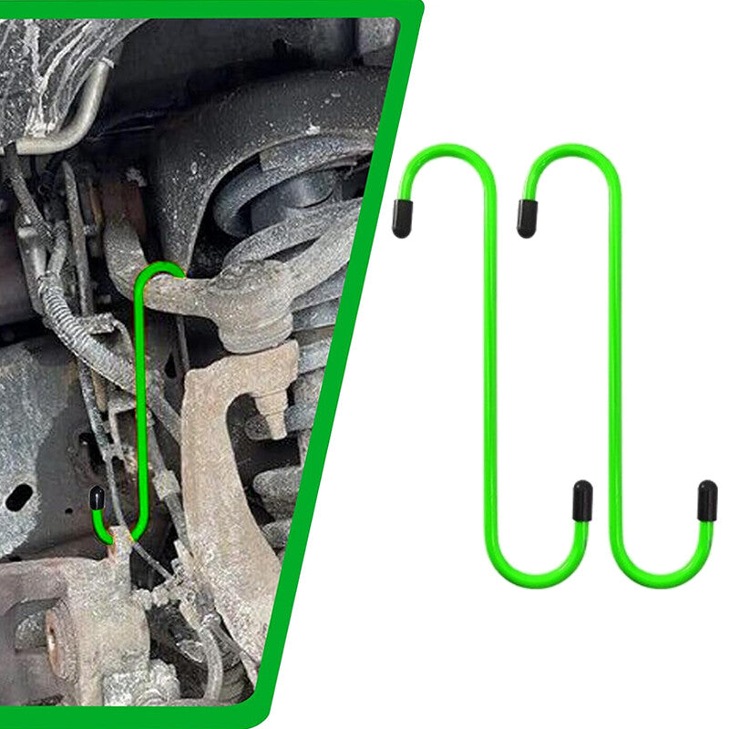 2Pcs Brake Caliper Hanger Hooks Powder Coated Steel Green (2 Piece Set)