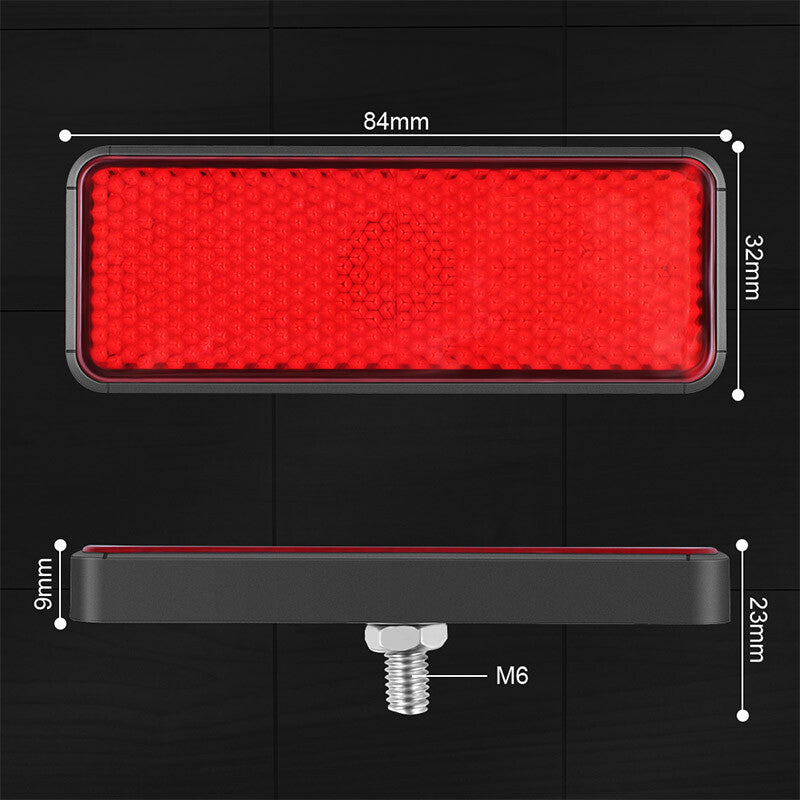 2X Rectangle 24 LED Motorcycle Reflector Stop Brake Tail Turn Signal Light Lamp