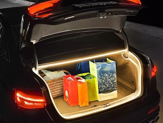 plugplay led Illuminated trunk strip camp light for Audi A4 B9 2017 up A5 A6 A7
