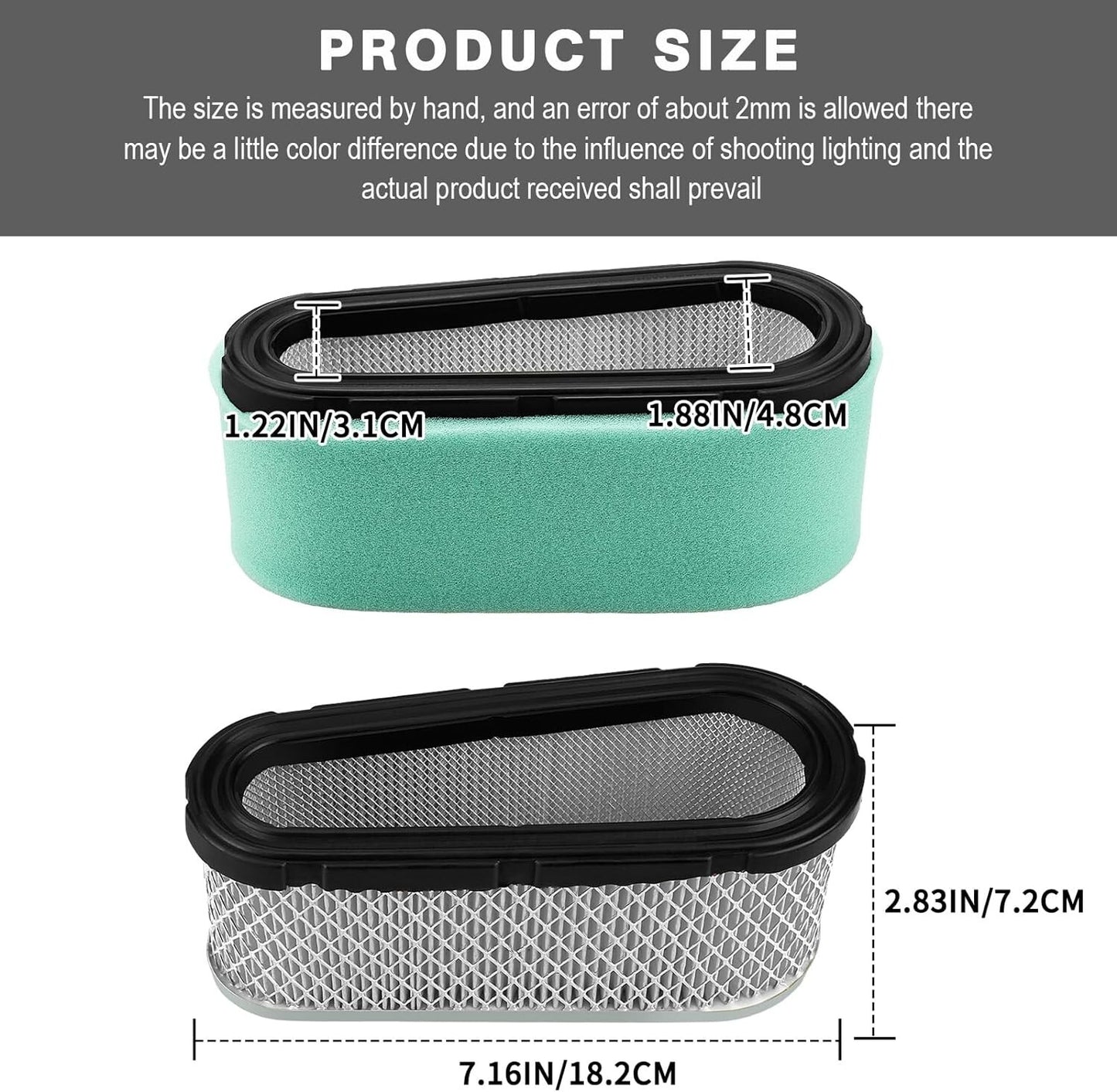 Air Filter for BS 12.5 15.5 17.5 14hp 496894S 5053B 5053D 5053H 5053K 4142 4139