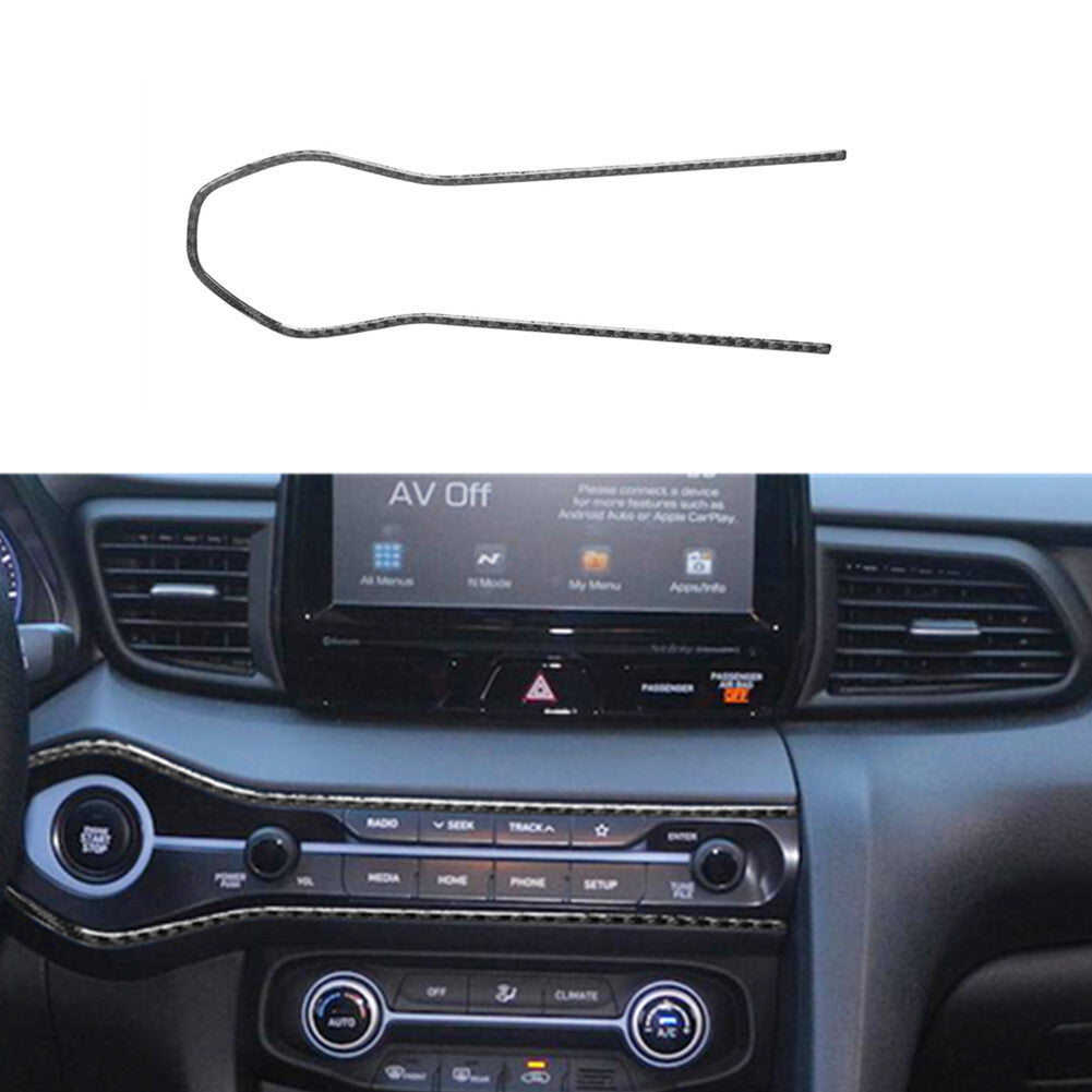 Carbon Fiber Radio Buttons Frame Trim Cover for Hyundai for Veloster JS 2019-2022
