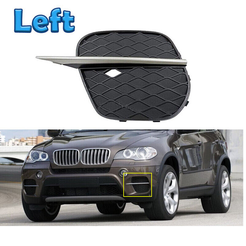 Left Fog Light Frame Fog Light Cover Grille for BMW X5 E70 LCI 2011-2013