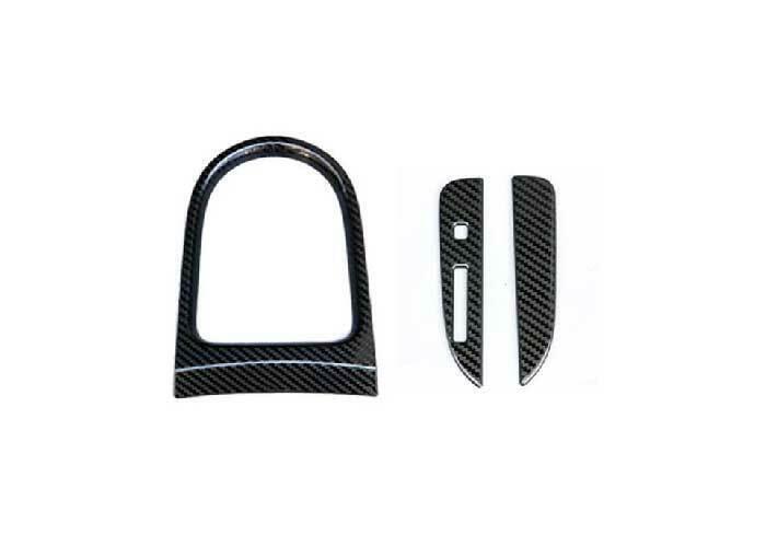 for Ford for Mustang 2015-22 Steel Carbon Fiber Middle Console Gear Shift Frame 3PCS